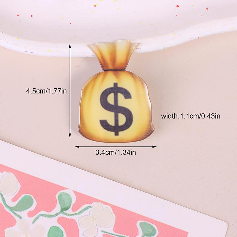 Angry Expression Drop Hair Clip Heartbroken Acrylic Hair Clip Funny Side Clip