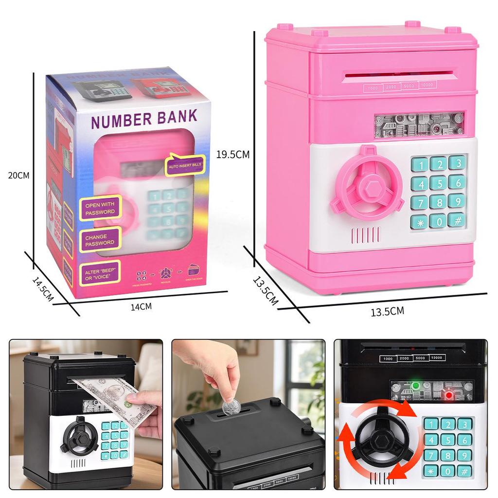 Children's Mini Coin Bank: Safe and Interactive Savings Toy for Early Education