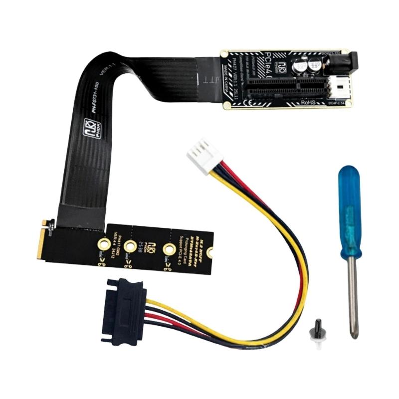 M-Key NVMe zu PCIe 4.0 Verlängerungskabel-Adapter Datenübertragungsplatine für 2230 2242 2260 2280 Grafikkarte
