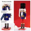 38CM Christmas Nutcracker Wooden Nutcracker Puppet Ornament Desktop Decoration Cartoon Walnut Soldier Home Decoration