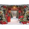 Christmas Tapestry Santa and Reindeer Delivering Gifts Tapestry Home Living Room Bedroom Dorm Wall Hanging Decorative Blanket