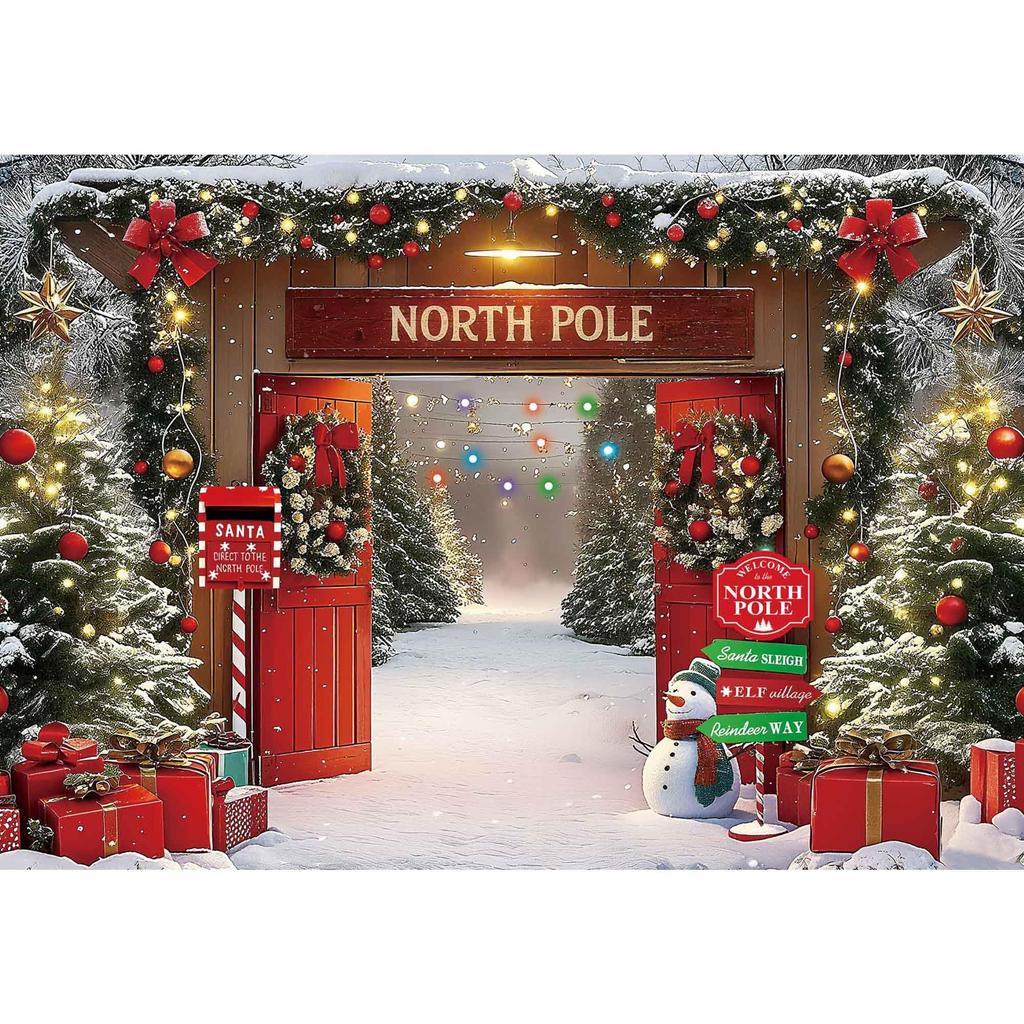 Christmas Tapestry Santa and Reindeer Delivering Gifts Tapestry Home Living Room Bedroom Dorm Wall Hanging Decorative Blanket