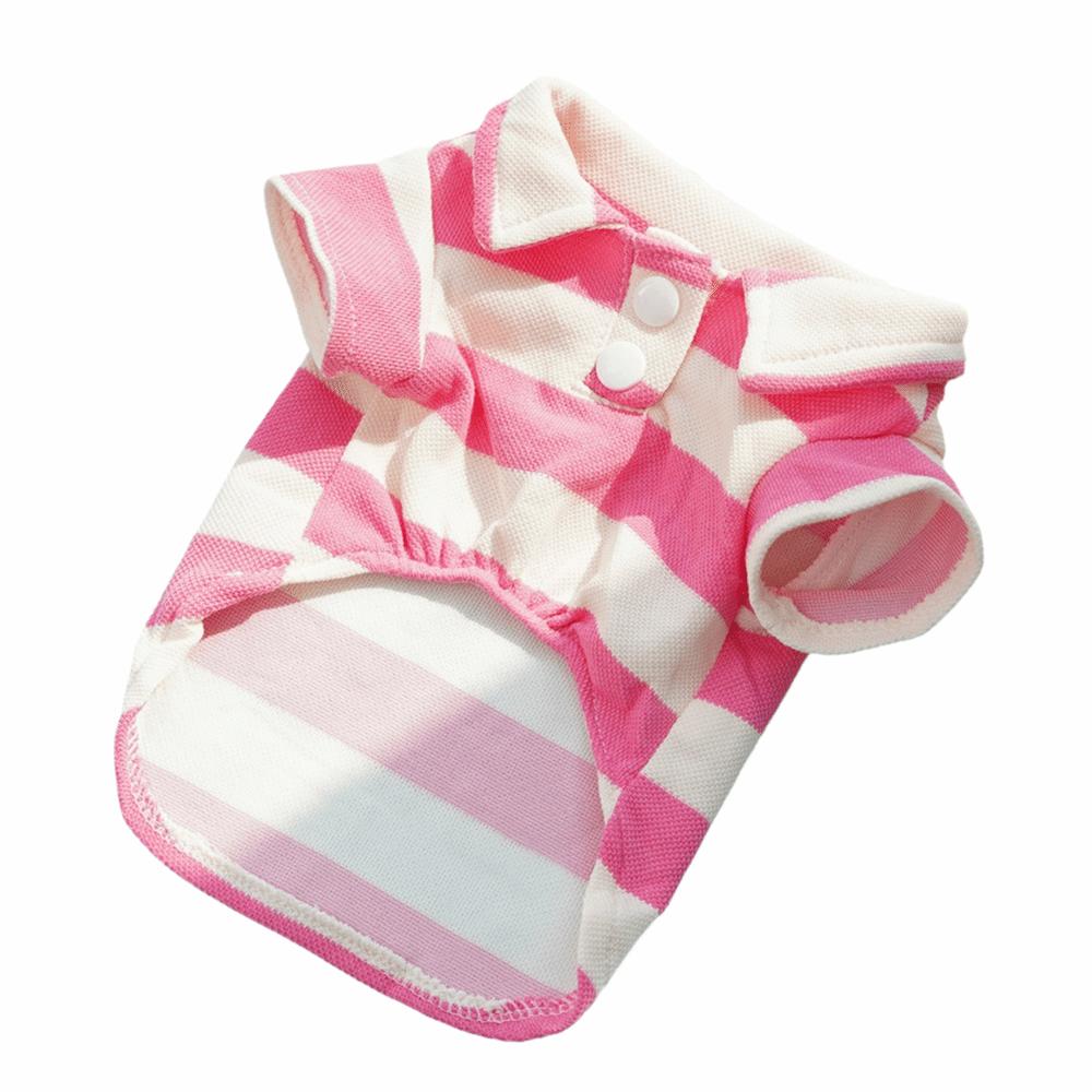 

Cotton Fabric Cat T-shirt Casual Pet Clothing Outfits Dog Stripe Sweatshirt Large Dogs розовый
