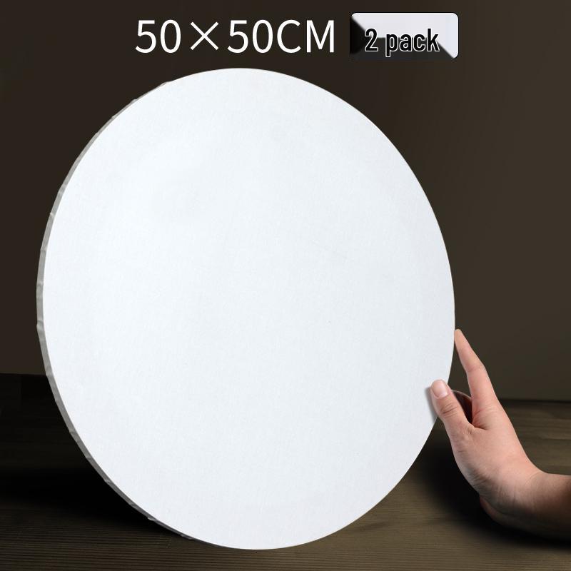 Round Wooden Oil Painting Frame with Hand-Painted Canvas for Beginners