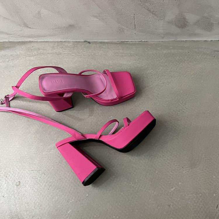 

Летние босоножки с открытым носком на высоком каблуке, женские водонепроницаемые туфли на платформе, с перекрестными ремешками, римские босоножки с квадратной головкой и толстой подошвой 34 розы красного