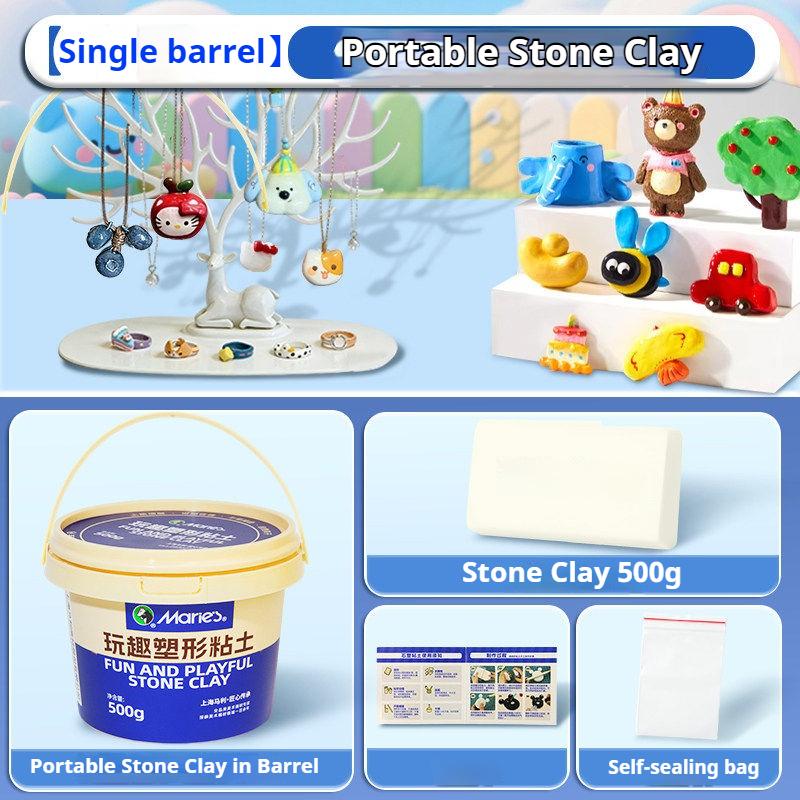 500g Lightweight Stone Sculpture Clay Naturally Air-dried DIY Stone Powder Clay Tool Creative Handcraft Material Plastic Clay