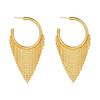 High-End European & American C-Shaped Tassel Hoop Earrings