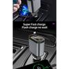 Upgraded 120W PD+USB Quick Charger with 2 Retractable Cable Fast Charging Car Phone Charge W/ Ambient Light 4 In 1 Power Adapter