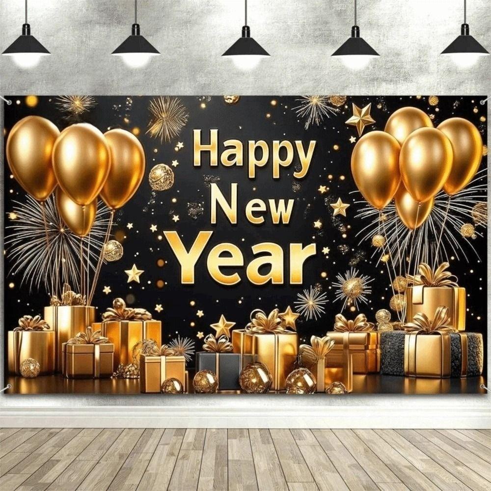Banner 2026 Background Cloth 150x100CM New Year Wall Decor Cloth New Year Backdrop Porch Sign