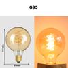 E27 LED Filament Light Bulb 220V 4W A60 ST64 T45 T185 G80 G95 G125 Retro Vintage Ampoules LED Edison Lamp Spiral Bulb For Home