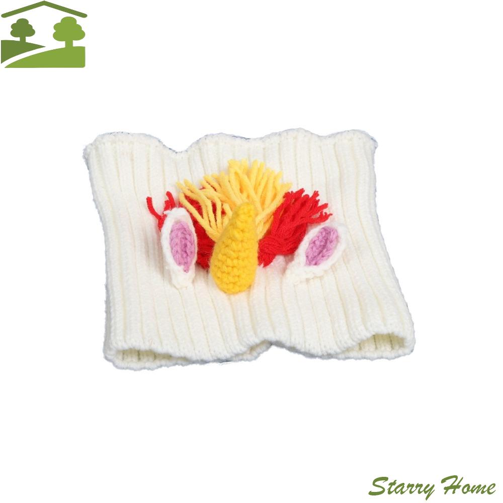 Puppy Dress Up Warm Dog Head Cover Cartoon Fashion Pet Knitted Hat Soft Comfortable Dog Decorative Hat Outdoor