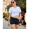 2026 Summer New Women's Denim Stretch Shorts with Multiple Pockets Casual Denim Shorts