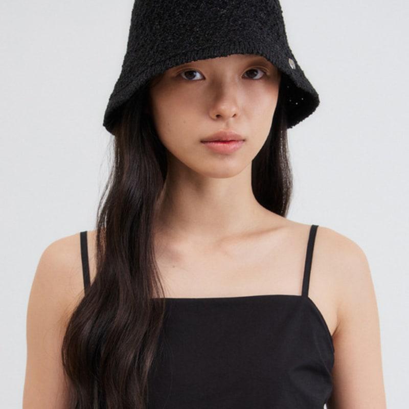 MangoManyPlease ROPE KNIT BUCKET HAT_BLACK