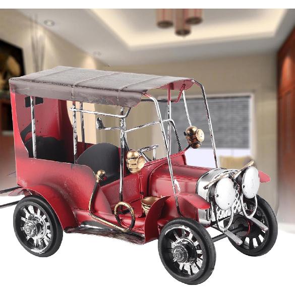 Srliya Classic Car Model, Vintage Red Miniature Vehicle, 1 Piece, Tinplate, 6-12 Years, Unisex