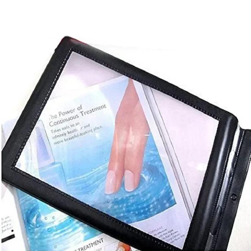 A4 Clear Full Page Magnifier Hands-free 3X Magnifier Handheld Reading Aid Magnifying Lens Perfect for Reading Books Newspapers