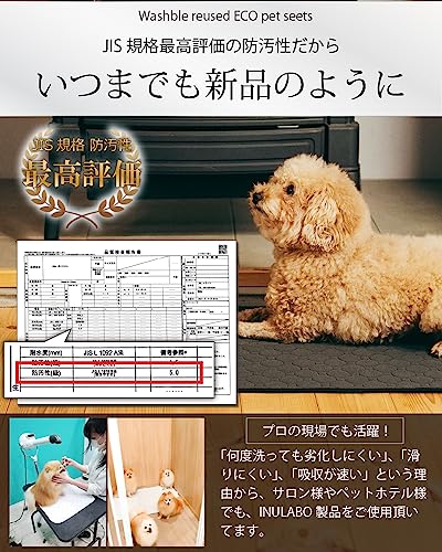 INULABO Washable Pet Sheet, Large Pee Mat, Fully Washable and Reusable, Heavy-Duty (4XL, 165*122cm, Gray)