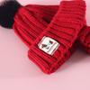 Knitted Dog Hat with Plush Ball Ear Exposed Winter Windproof Pet Cap Warm Knit Puppy Hat for Dog Christmas New Year Pet Supplies