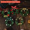 Christmas Decoration Magnetic Wreath Simulation Christmas Wreath Mini Magnetic Refrigerator Magnet Christmas Wreath Decoration