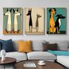 Abstract Colorful Cute Dogs Original Posters and Prints Canvas Printing Vintage Wall Art Picture for Living Room Home Decor Gift