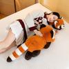 New Style Velvet Raccoon Plush Toy Cute Little Raccoon Girl Gift Girl Bag Doll