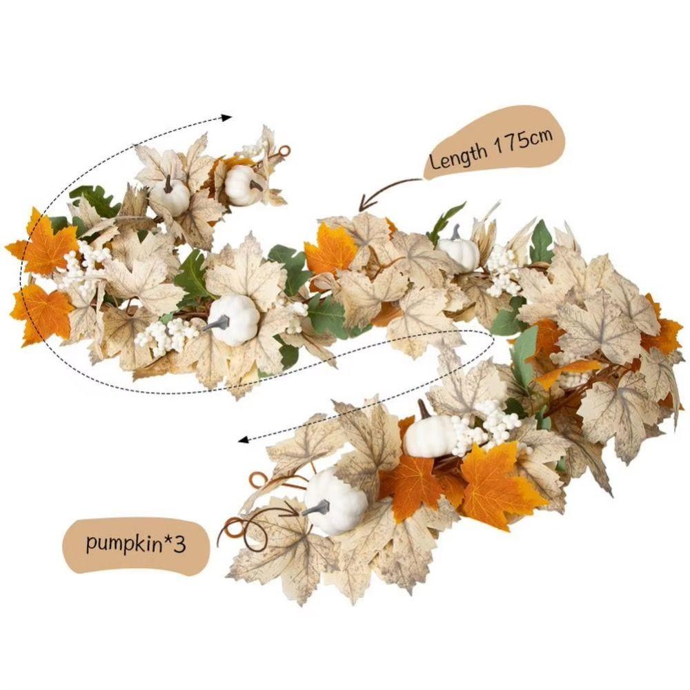 Realistic Artificial Maple Leaf Vine Artificial Flowers Garland Hanging Plants  Garden Decor