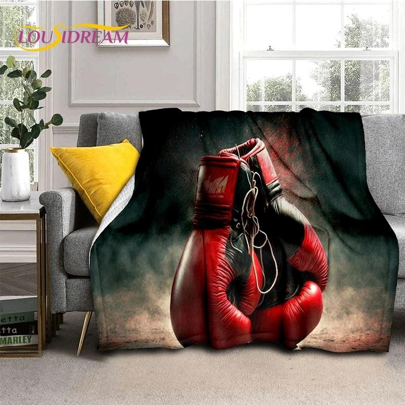 Boxing Gloves Boxer Fight Cartoon Soft Flannel Blanket for Beds Bedroom Sofa Picnic,Throw Blanket for Cover Outdoor Leisure Gift