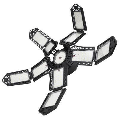 LED světlo do garáže, stropní světlo do garáže E26E27, 11 panelů, 180W 18000LM Stropní světlo do supermarketu 360° Nouzové světlo, Vhodné pro sklepy