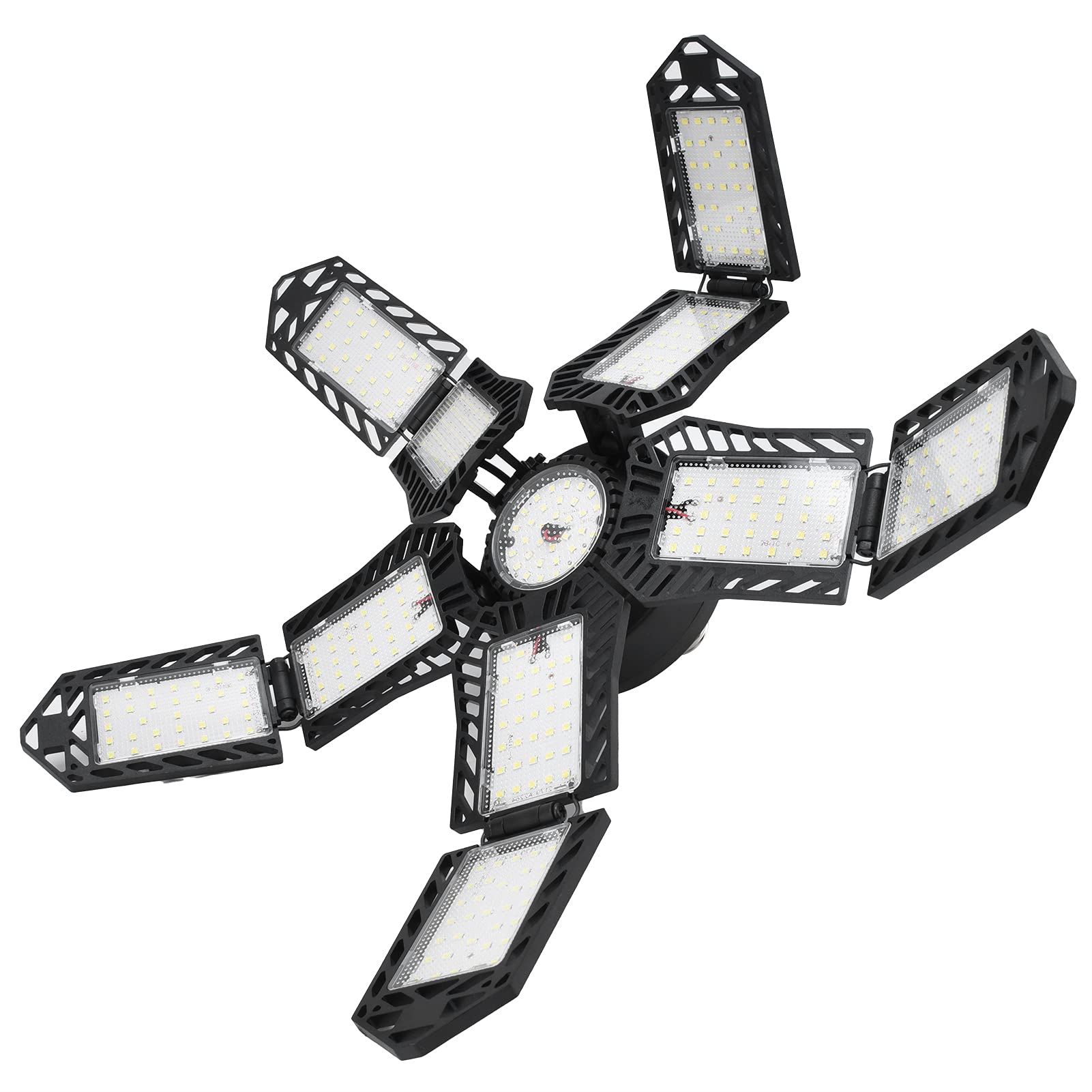 

Светодиодный гаражный светильник, потолочный светильник для гаража E26E27, 11 панелей, 180 Вт 18000 лм, потолочный светильник для супермаркета 360°, аварийный светильник, подходит для подвалов
