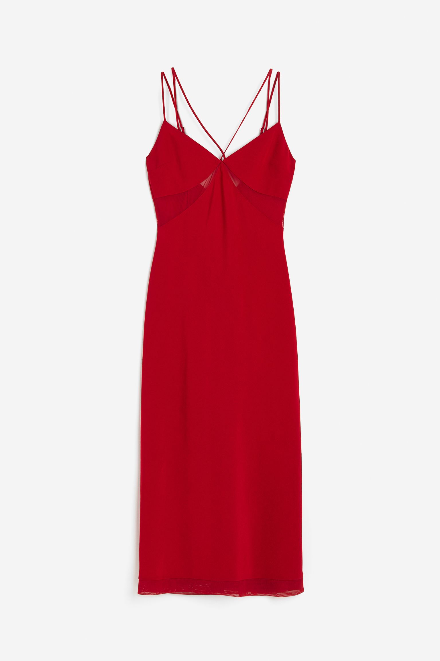 

Платье-комбинация с сетчатой ​​отделкой