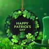 2D Flat "Happy St. Patrick's Day" Acrylic Decorative Sign, Green Leprechaun Hat & Lucky Shamrock Design, Home Decor Plaque Hanging Wall Art Decorative