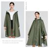 Leichter Regenponcho mit Aufbewahrung, doppelt geeignet für und Herren, Tasche, Taschen, Schicht, knielang, Radfahren, Rucksäcke, (khaki)