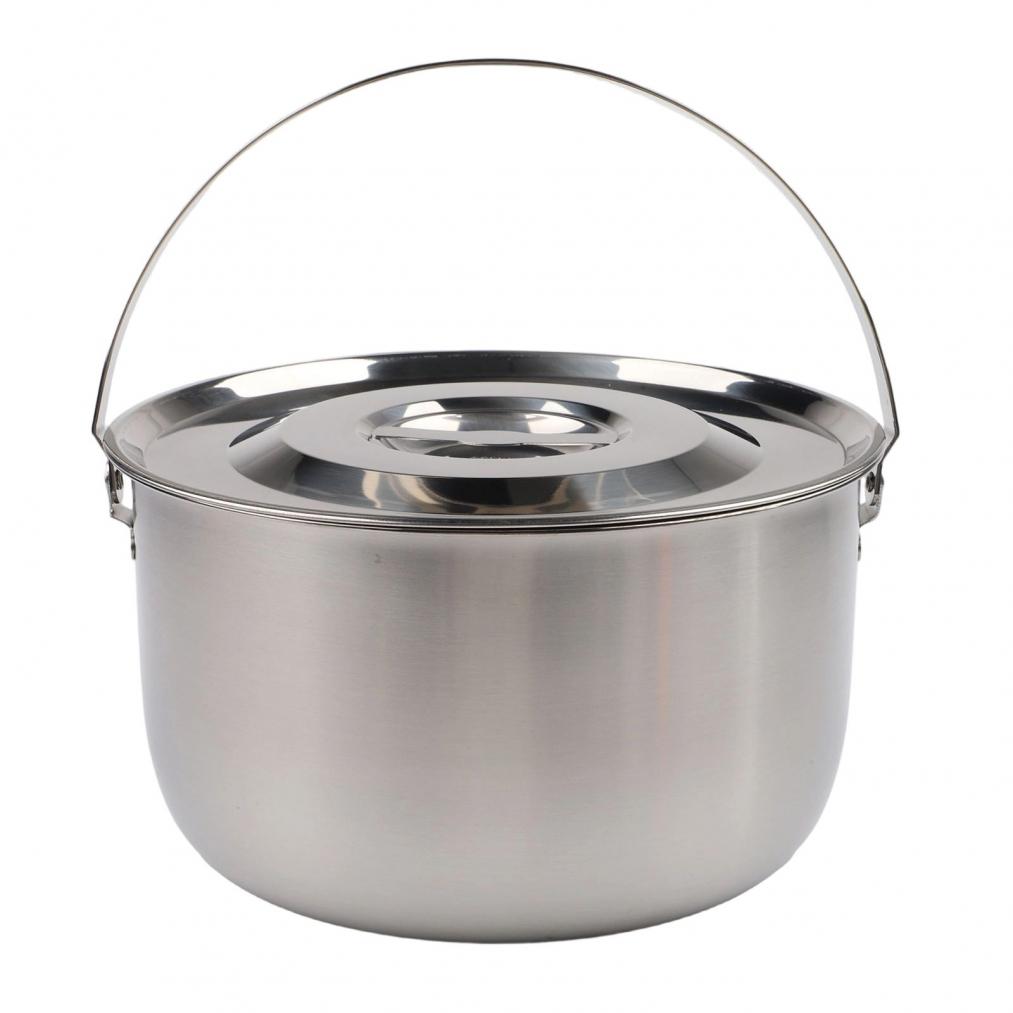 Leicht zu reinigendes Camping-Kochgeschirr Outdoor-Kochen Edelstahl-Topf