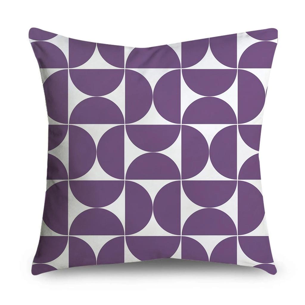 Purple Pattern Pillowcase Interior Decoration Office Living Room Home Pillowcase