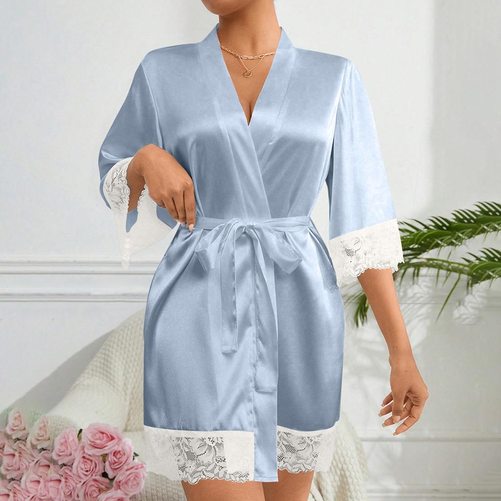 Women's Fashion Beach Solid Color Loose Beach Dress Patchwork Hollow Cover Up
