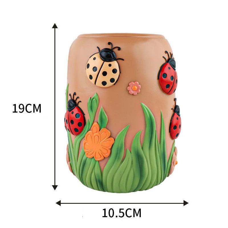 Creative Resin Flower Pot - Tiger Snake Seven Star Ladybug Octopus Planting Container Home Decorative Animal Shaped Planter