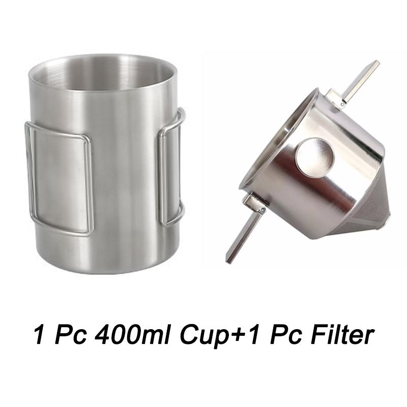 1 Set 304 Stainless Steel Hanging Ear Coffee Filter Cup Portable Hand Flush Filter Paper-free Funnel Coffee Utensils Cafe Tools