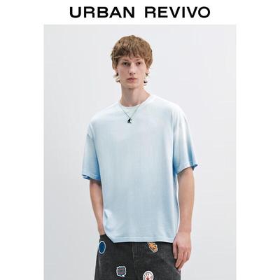 T-shirt à manches courtes UR pour homme avec design de collier dégradé