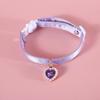 Pet Collar Adjustable Dog Bow Neck Circle Stylish Exquisite Heart Pendant Cat