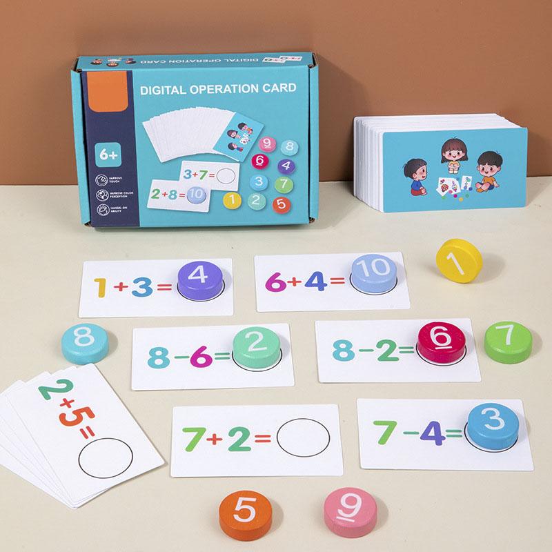 

Children S Wooden Number Board Cognitive Matching Addition Subtraction Operation Montessori Logical Thinking Training Math Toys