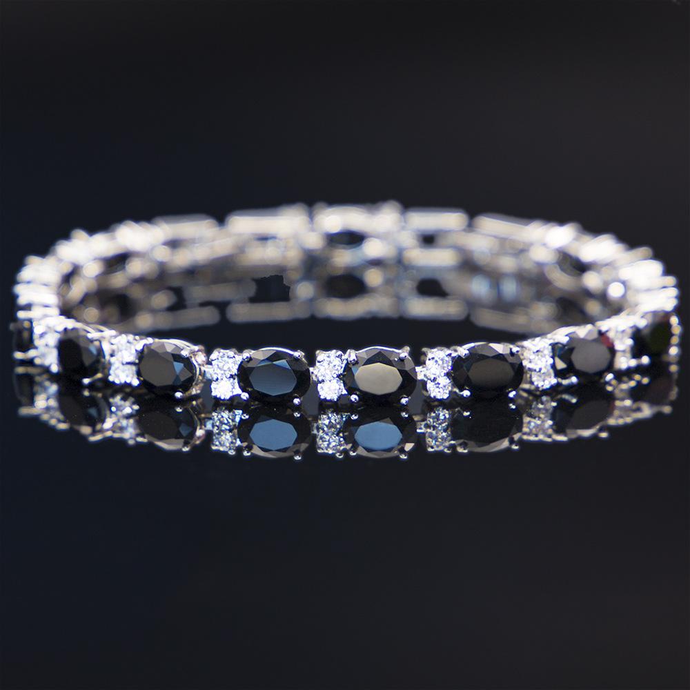 Multi-Colored, Summer Accessories Simple Crystal Colored Zircon Bracelet Does Not Fade Women'S Jewelry Colored Treasure Bracelet