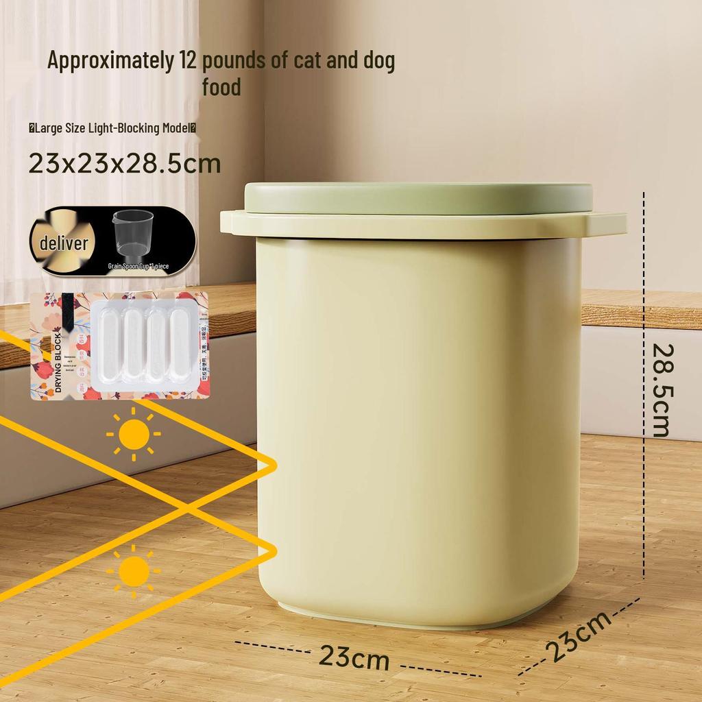 Sealed Moisture-Proof Pet Food Storage Bin - Large Capacity Vacuum Container for Cat & Dog Supplies