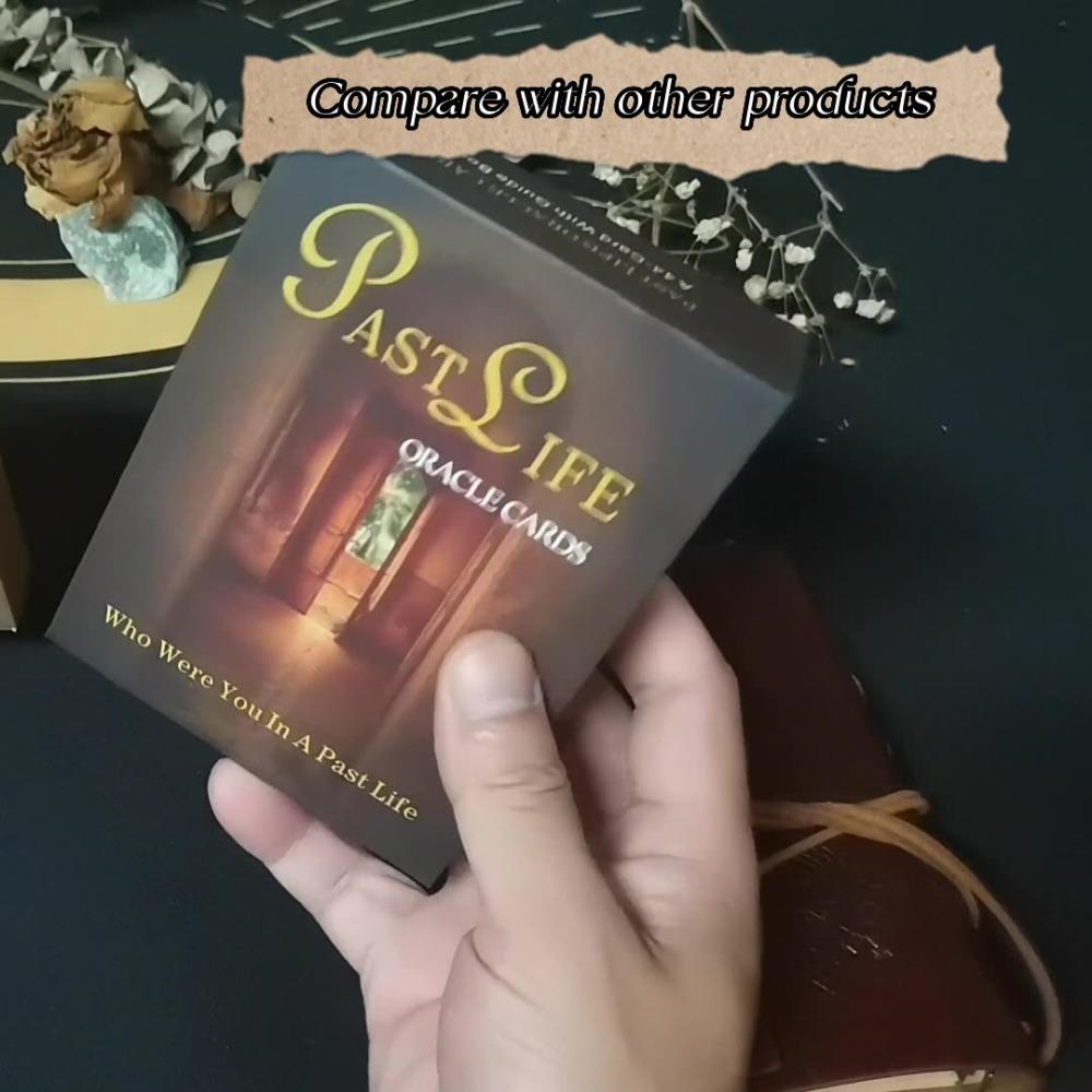 Talia kart wyroczni z poprzednich wcieleń 12*8.6cm W sztywnym pudełku 44 szt. Kart wyroczni z przewodnikiem dla początkujących