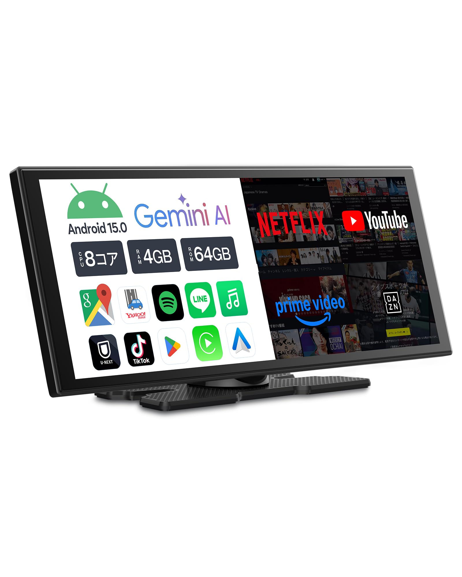 

OTTOCAST Екран AI Портативний дисплей Android 15 Gemini AI Голосовий Бездротовий та Android Розділений Технічне схвалення Карта TF Автомобільна навігація [Офіційний] Аудіо,