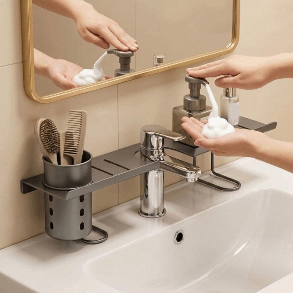 Water Drainage Bathroom Storage Rack Hollow Out Kitchen Sink Shelf Over Sink Shelf for Kitchen