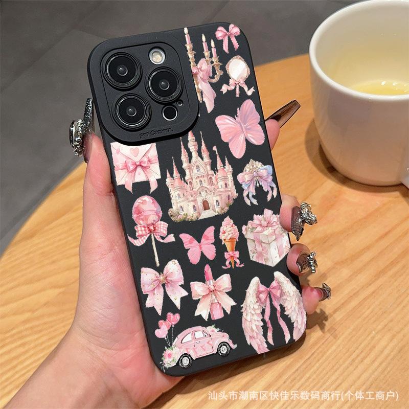 Bow for iPhone11/12/13/14/15promax Apple 16PROMAX Phone Case
