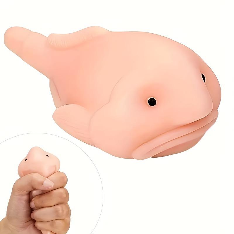 Activating Toys Squishy Blobfish Squeeze Toy Sensory Cute Animal Soft Pop Fidget Toy Stress Relief Game Party Relieve Anxiety Decompression Gift