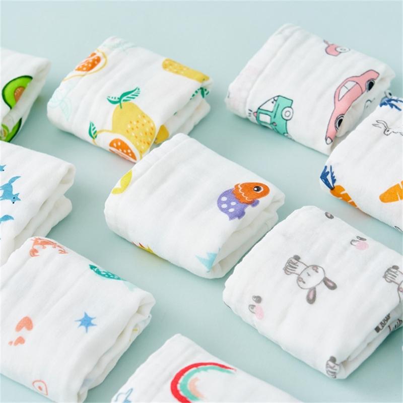 5 buc prosoape pentru bebeluși, cu desene animate, 6 straturi, bumbac, prosop de față, bavete, batistă pentru nou-născuți, băieți și fete