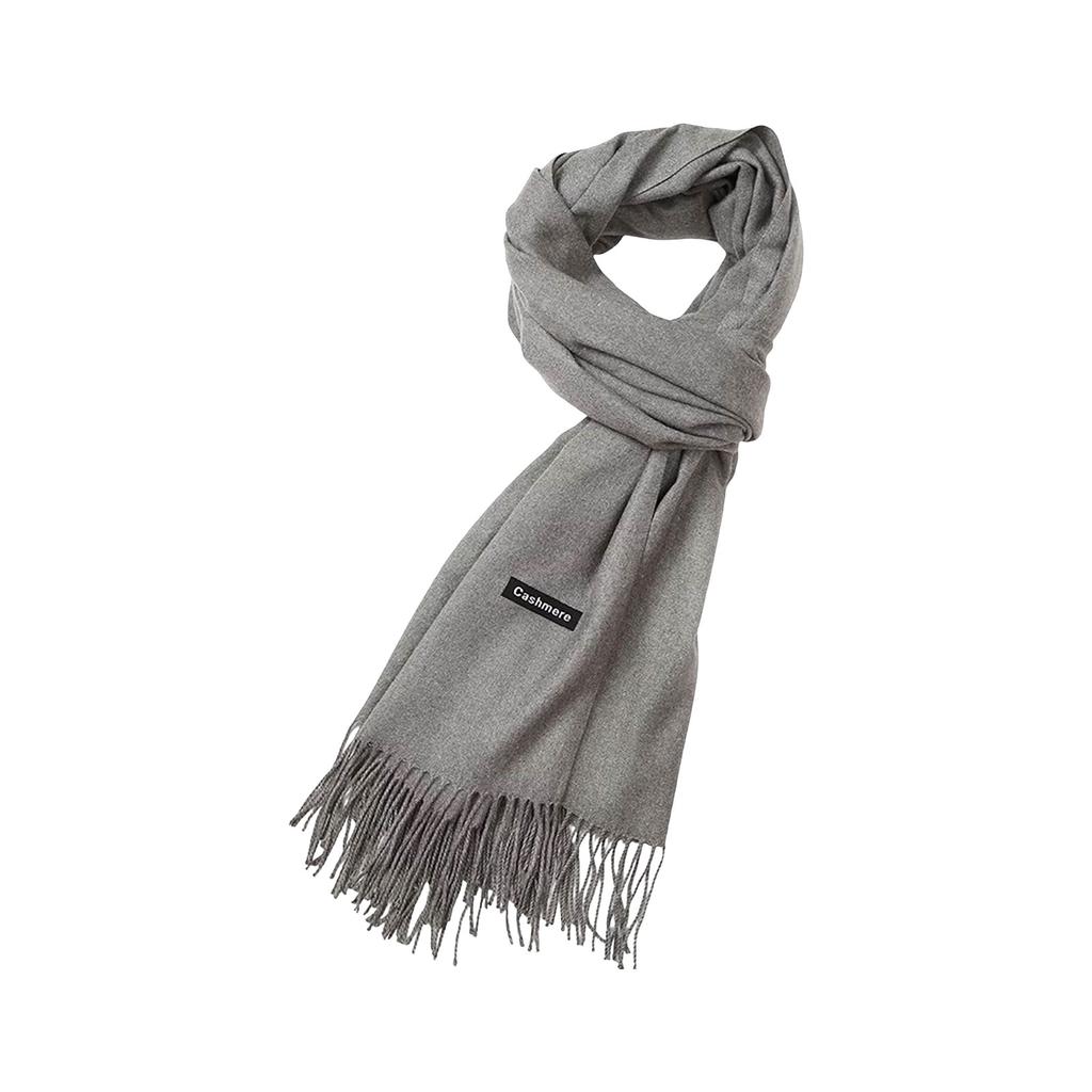 European And American Imitation Cashmere Solid Color Leather Scarf And Winter