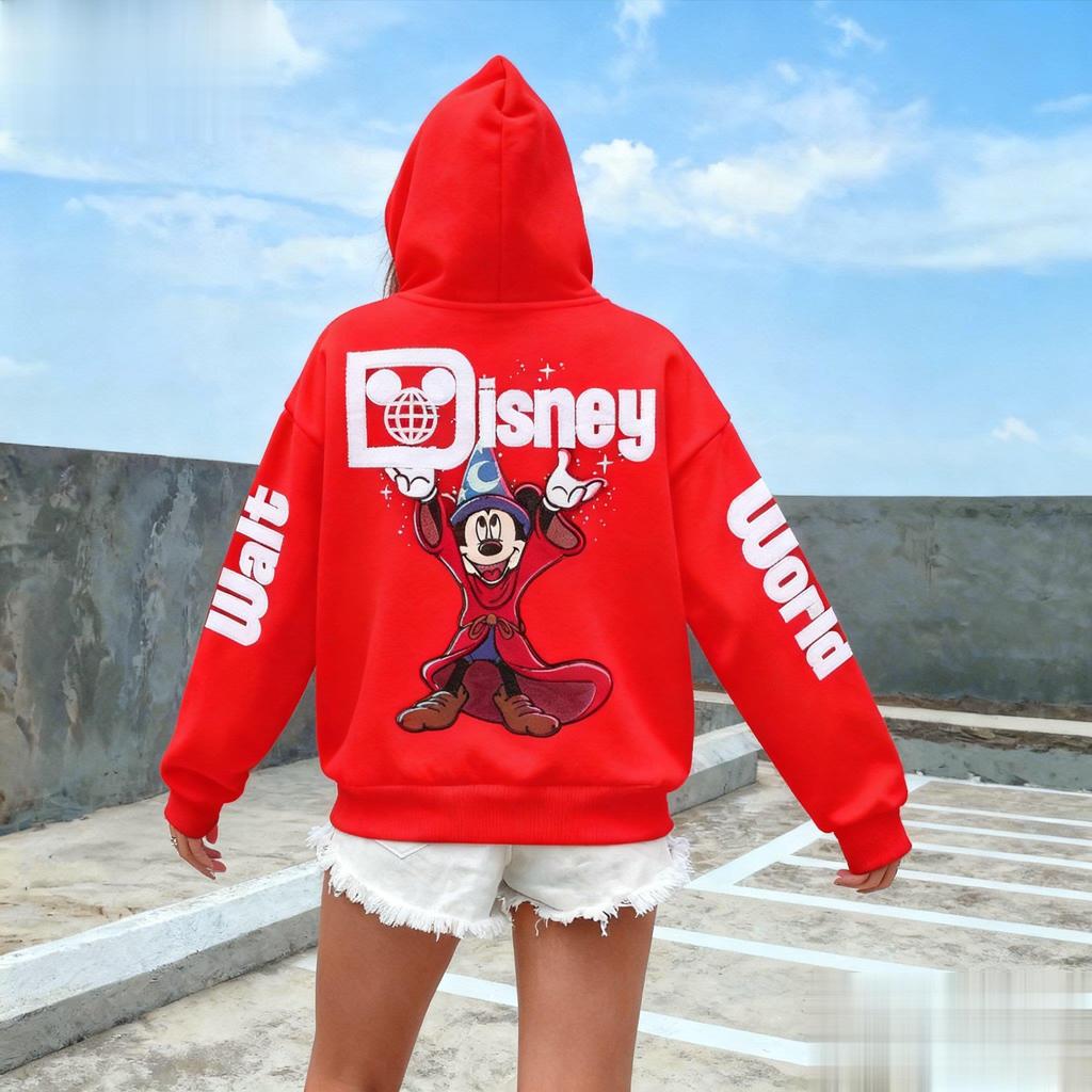 Unisex Disney Mickey Hoodie Cartoon Print Sweatshirt Women Men Casual Pullover Streetwear Graphic Sweater Autumn Winter Fashion