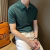 Men's Light Summer Ice Silk Knit Polo Shirt - Korean Style Trend